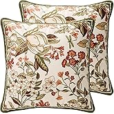 ISAENNE Design Square Vintage Cottage Throw Pillow Covers 18