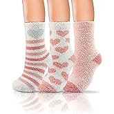 AIVEI Valentines Galentines Day Gifts for Women Buttery Soft Fuzzy Socks, Cozy Comfy Warm Fluffy Cute Slipper Socks