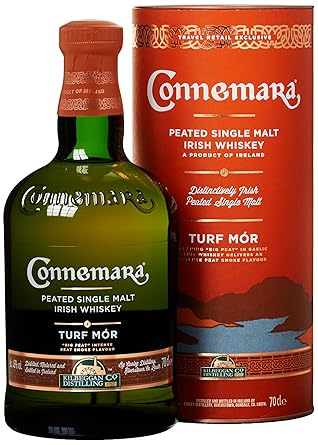 Connemara TURF MÒR Peated Single Malt Irish Whisky mit Geschenkverpackung (1 x 0.7 l)
