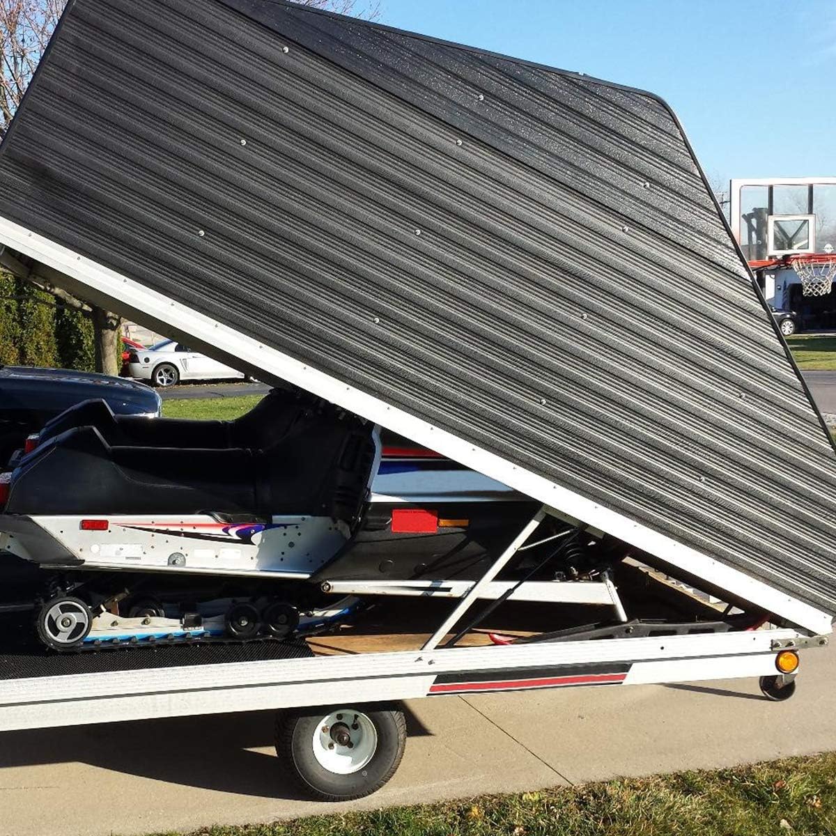 Lift Arm for Older Snowmobile Trailer Clamshell Covers Winter Sports