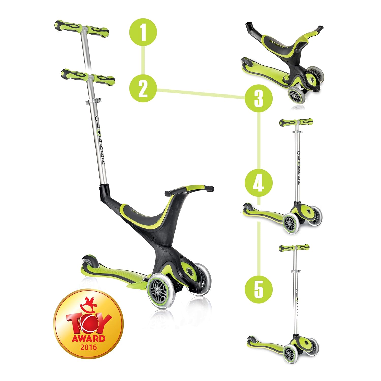 Globber My Free Seat Patinete color verde