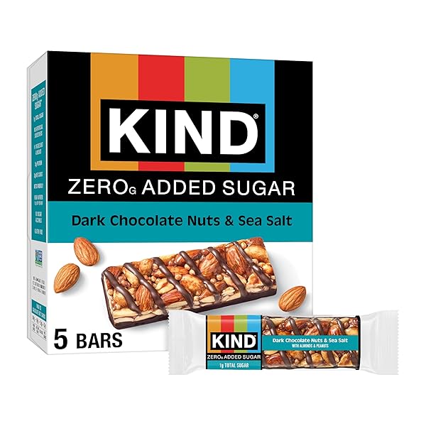 KIND ZERO ADDED SUGAR HEALTHY SNACKS BARS, DARK...