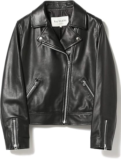 Amazon レイビームス ジャケット ブルゾン レザー ダブル ライダース ブルゾン レディース コート ジャケット 通販