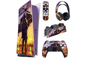 PlayVital Breaking Dawn Full Set Skin Decal for ps5 Console Digital Edition, Sticker Vinyl Decal Cover for ps5 Controller & Charging Station & Headset & Media Remote