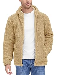 MAGCOMSEN Sherpa Jacket Men With Hood Fleece