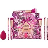 Revolution Full Look Makeup Brush Gift Set, 7-Piece Eye, Face & Cheek Collection with Blending Sponge, Vegan & Cruelty-Free