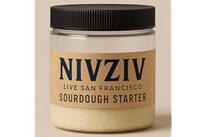 NIVZIV 200-Year-Old San Francisco Sourdough Starter - Authentic Wild Yeast Culture - Tangy, Reliable Rise - Heirloom Artisan Bread Starter- Easy Activation