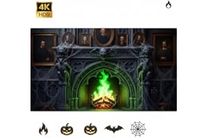 Halloween Fireplace 4K: A Spooky Halloween Fire with Eerie Crackling Sounds