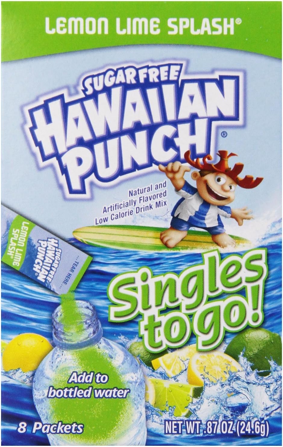 Hawaiian Punch Lemon Lime Splash Singles To Go Drink Mix, 8 CT