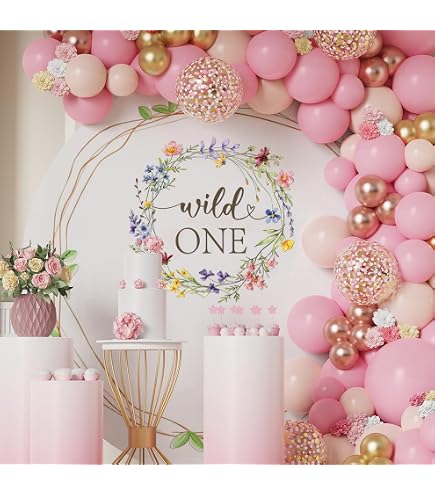 Geburtstags-Banner „She A Wild One“ – Gold-Glitzer, Für Mottoparty, Tribal-Design, Ca. 9,4–15,2 Cm/Buchstabe