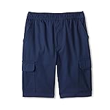 French Toast Boys' Pull-On Twill Cargo Shorts, Navy
