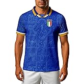 Italy Soccer Jersey, Italian Jersey for Men, Italy Soccer Mens Shirt Vintage Azzurri Jersey, Italy Soccer Gifts