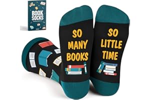 VICRAZY Book Lovers Gifts - Funny Socks for Book Lovers - Gift for Readers - Reading Stuff, Stocking Stuffers for Men, Women