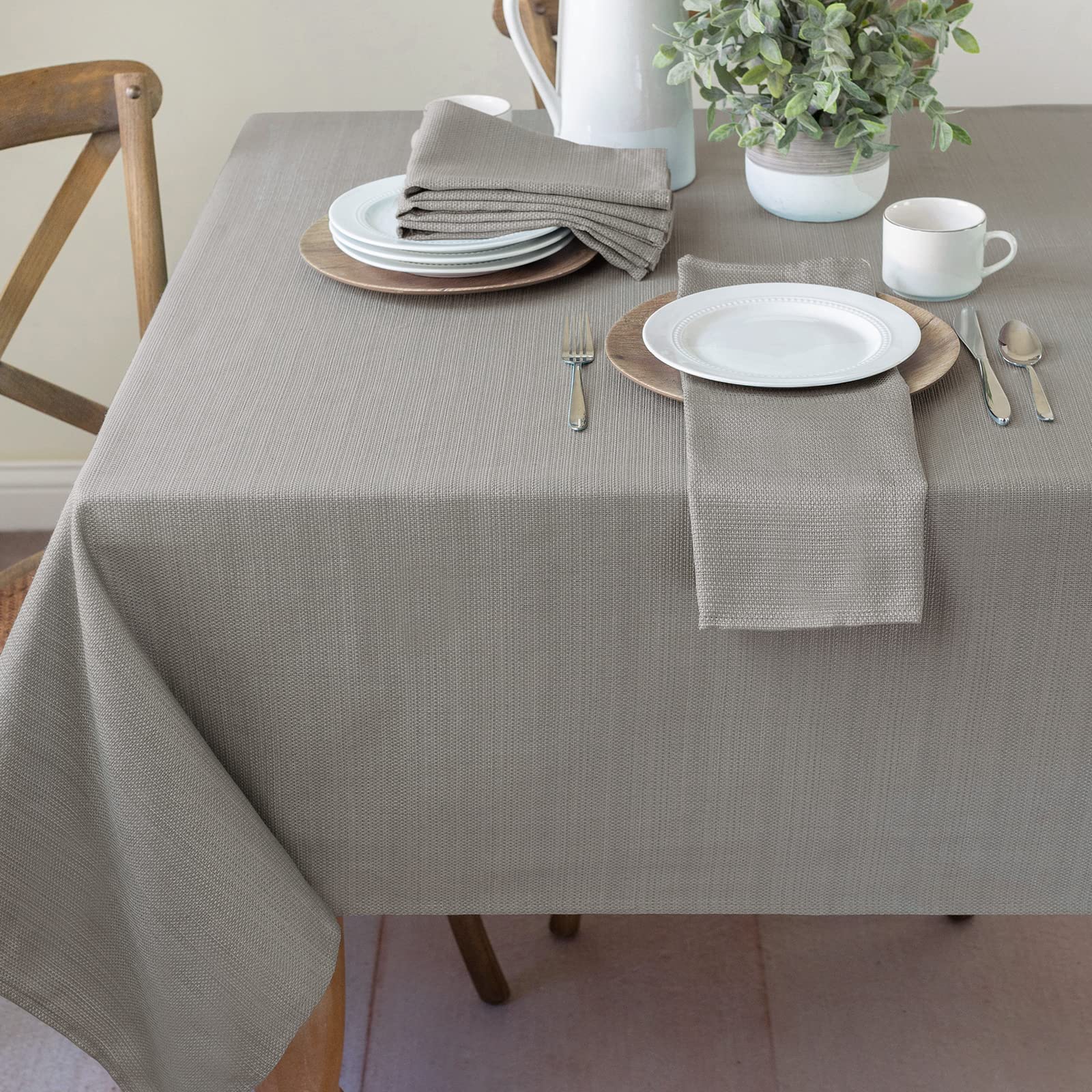 Benson Mills Textured Fabric Table Cloth, for