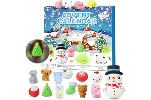 SEEYKEY Advent Calendar 2025, Luminous Mochi 24 Days of Christmas Countdown Calendar, 24 Pcs Squishies Fidget Advent Calendar, Christmas Gift for Kids