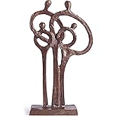 Danya B. ZD10102 Contemporary Family of 4 Ring of Love Metal Art Cast Bronze Sculpture