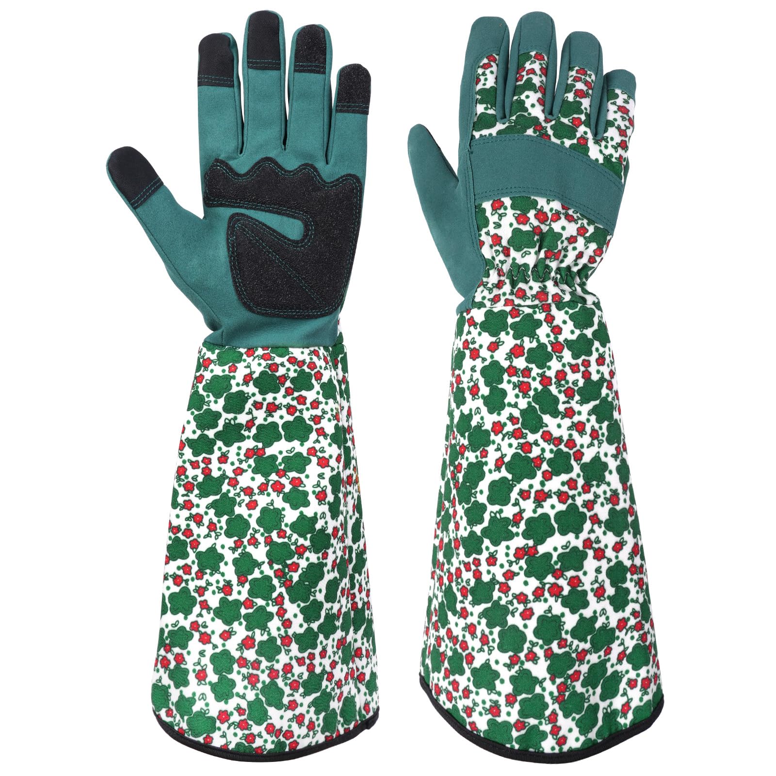 Ainiv Long Green Thorns-Proof Gloves for Women - Protective, Lightweight Yard and Outdoor Work (Large)