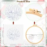 JSRQT Christmas Embroidery Starter Kit for Beginners with Hoop and Threads view 4