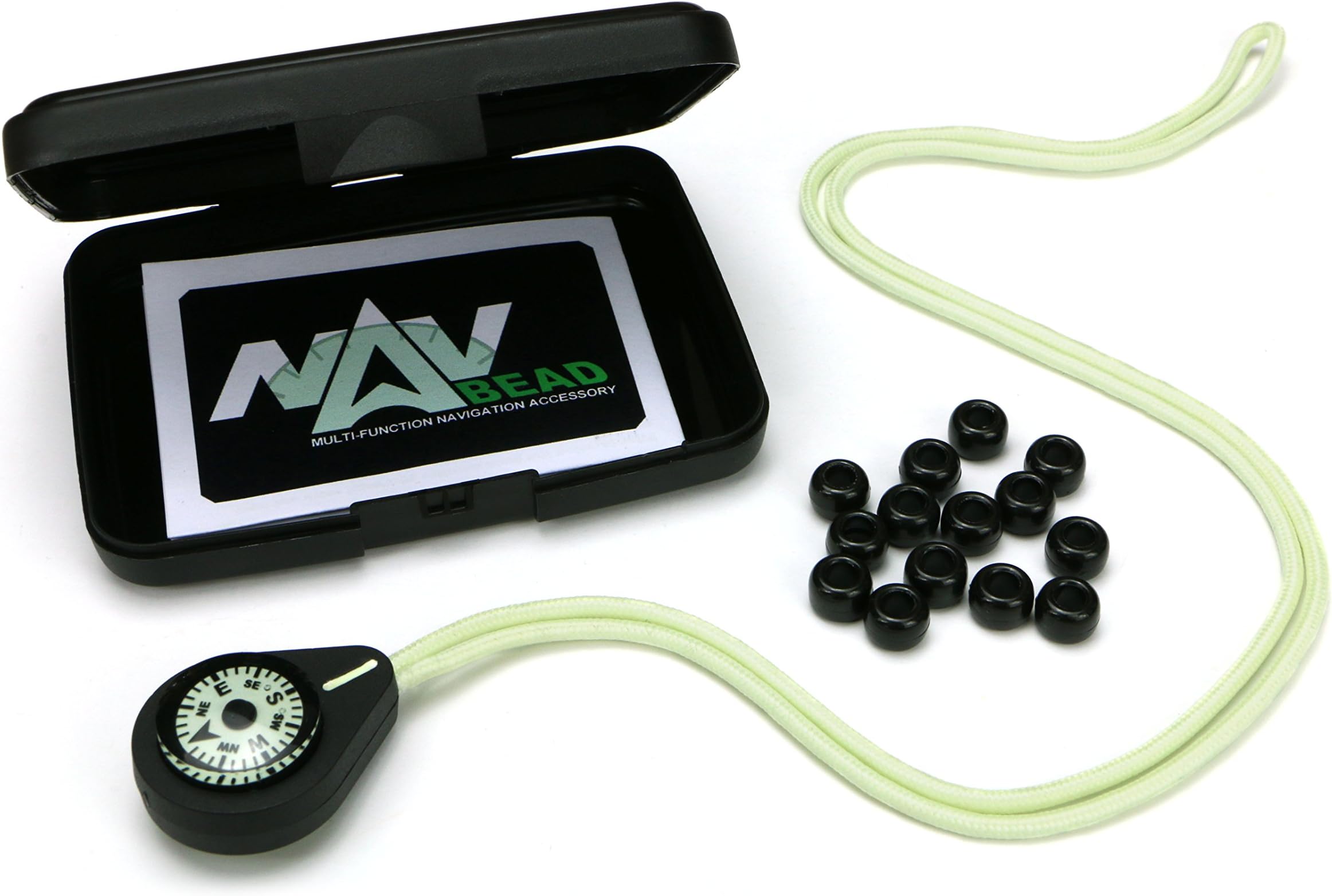 Polymath Products Nav Bead – Multi-function navigation accessory. Compass, map illuminator, pace counter and personal marker. UK-made.