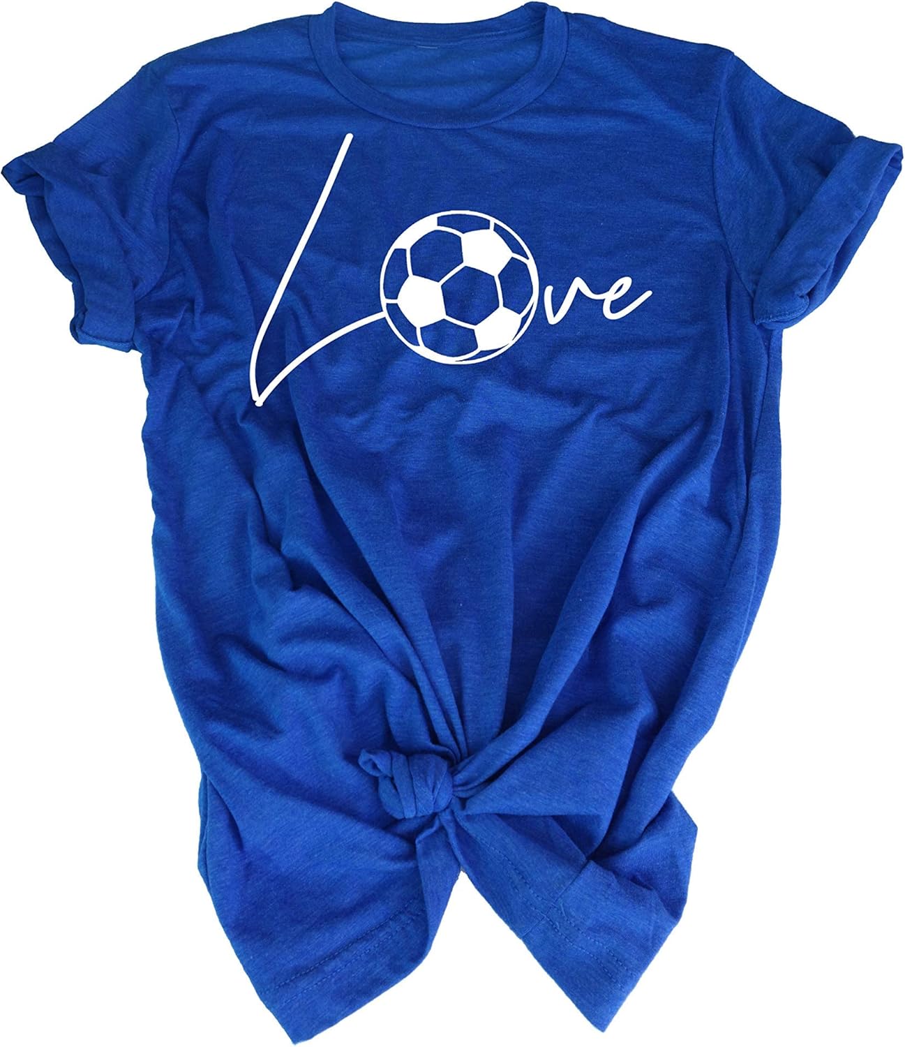 Amazon Com Soccer Tee Shirt Love Soccer Ball Gift T Shirt For Teen Girl Soccer Player And Mom Blue Clothing