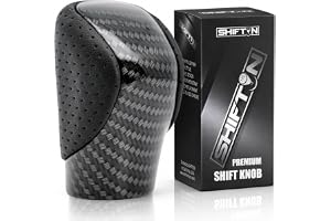 SHIFTIN Gear Shift Knob Shifter for Lexus ES GS GX NX RC RX IS350 200t 300 350 450h 450hL 350L | OEM Style Replacement, fits F-Sport Trim (Punched Black Leather/Carbon Pattern)