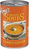 Amy'sSoup, Gluten Free, Organic Carrot Ginger, Made with Rice and Onions, 14.2 oz