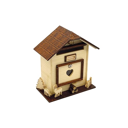 Portalettere Rustico Bianco Con Dettaglio Cuore - Doppio Scomparto Per Posta, Organizer Legno/MDF 25x18cm - Foto 12