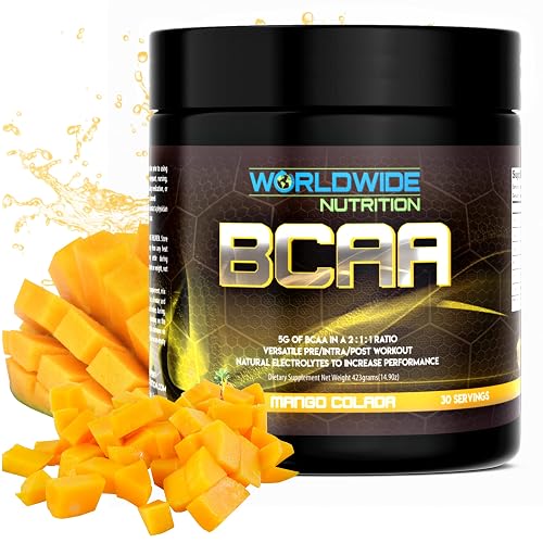 Worldwide Nutrition BCAA Powder - Branched Chain Amino Acids - Pre ...