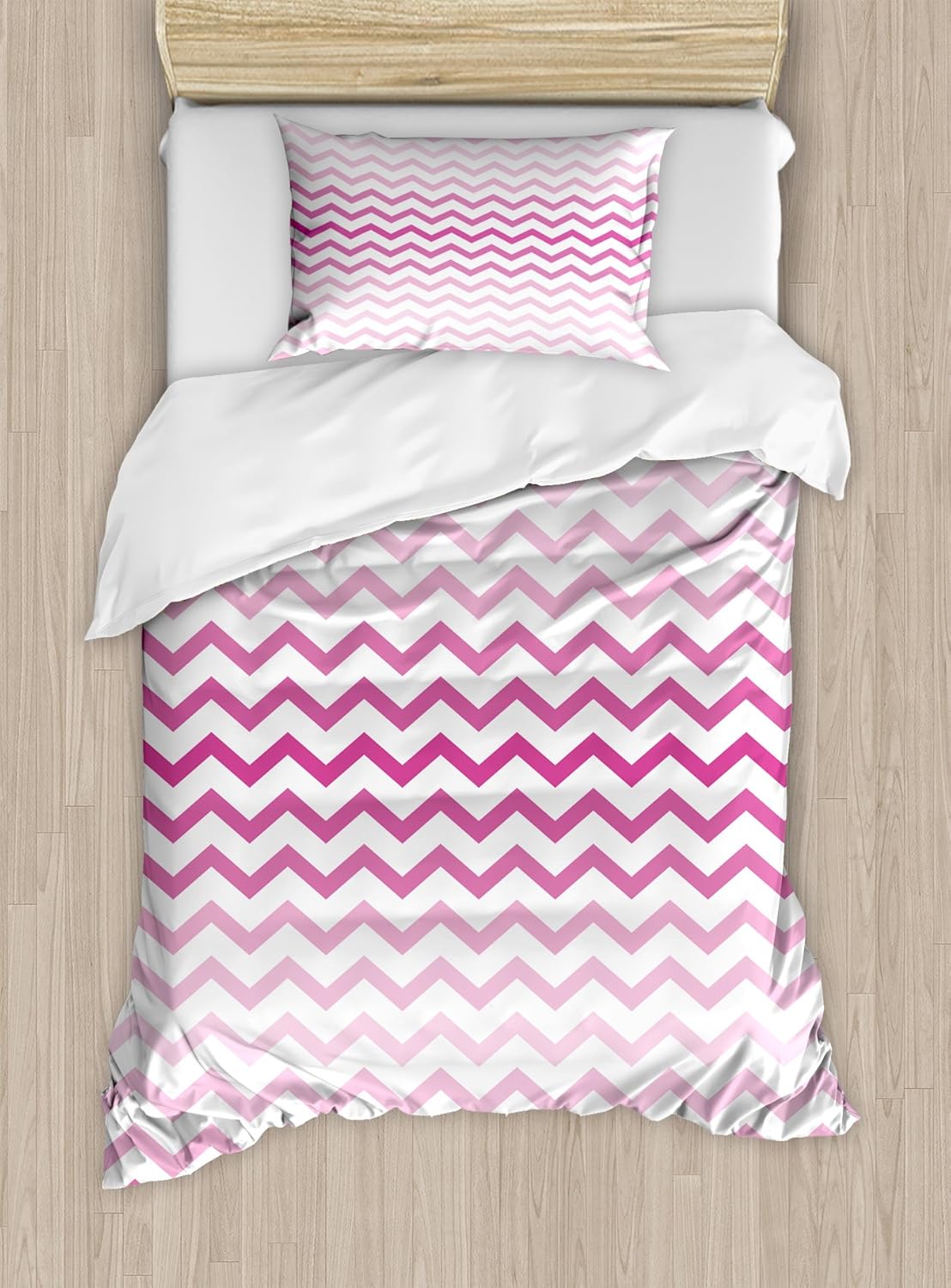 Best Pink, Teal And Gray Chevron Bedding