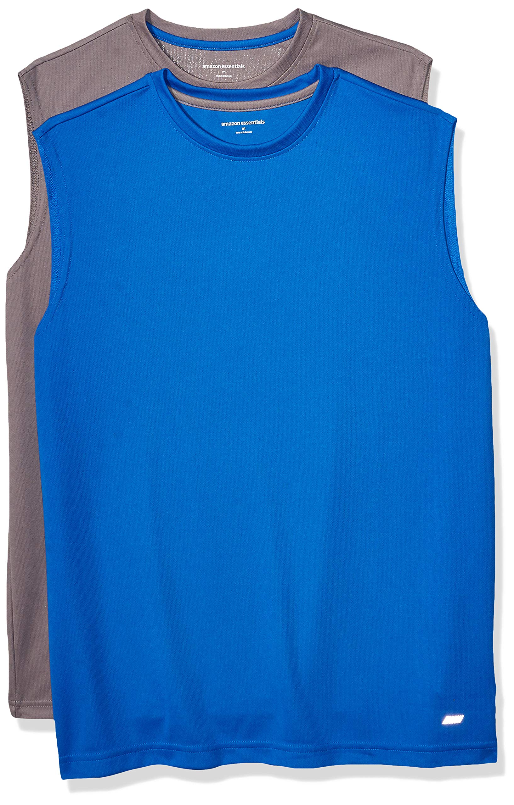 Amazon EssentialsMen's Active Performance Tech Muscle Tank, Pack of 2