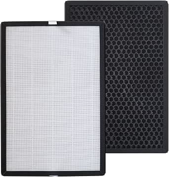 PUREBURG 2er-Set Ersatzfilter Für Odec PU-P08 Luftreiniger – 4-in-1 HEPA Filter Inkl. Vorfilter