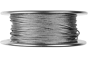 LAUREOLA INDUSTRIES Laureola 1/16" Galvanized Steel Aircraft Wire Rope 7x7 - Versatile Uses in Construction, DIY, Outdoors, Marine Rigging, Agriculture, and Industrial Applications -250ft, 500ft, 1000ft (250 ft)