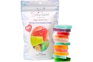 Silky Gem Sour Bites – Mini Crystal Candy with Pixie Sour Sparkle – Crunchy Outside, Soft Inside – Tangy & Sweet Treat – Vegan, Gluten-Free, Nut-Free – Christmas candy 6 oz Bag