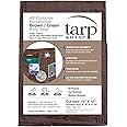 Kotap 10 x 12 Ft. All-Purpose Multi-Use Protection/Coverage 5-mil Poly Tarp, Reversible, Waterproof, Brown/Green, (TBG-1012)
