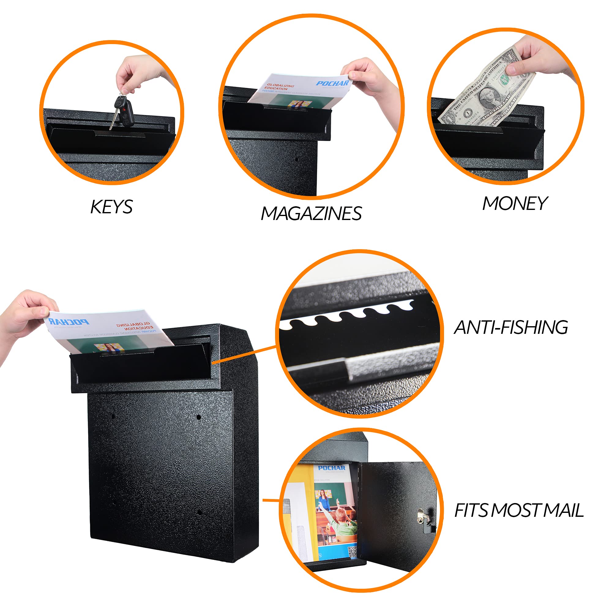 Through The Door Mail Drop Box - 1.2mm Steel