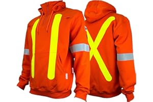 Atlas Guardian® FR/AR OHSA Hi Vis Quarter Zip Pullover Hoodie Orange
