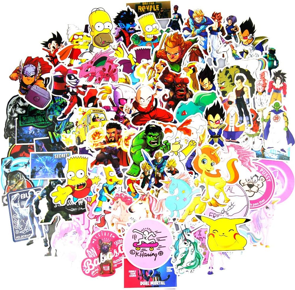 Graffiti Stickers for Comic(200pcs),Classroom Treasure Box Stickers for Kids,DC Waterproof Stickers for Water Bottles,Laptop Random Decals for Adults,Skateboarding,Bicycles,Fixed Gear Bikes,Cars