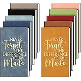 Fuutreo 10 Pcs Employee Appreciation Gift Inspirational A6 Leather Journal Notebook Thank You Gift Bulk for Volunteer Coworker Team Staff Teacher Group Office School(Never Forget)