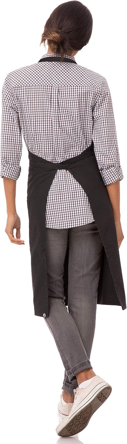 Chef Works Unisex Rockford Bib Apron, Steel Gray, 0: Clothing