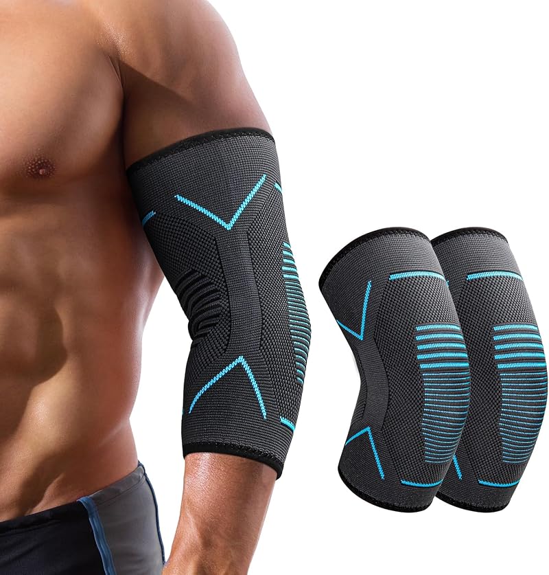 Molsdon Elbow Support 2 Pack - Tennis Golf Elbow Brace Compression Sleeves
