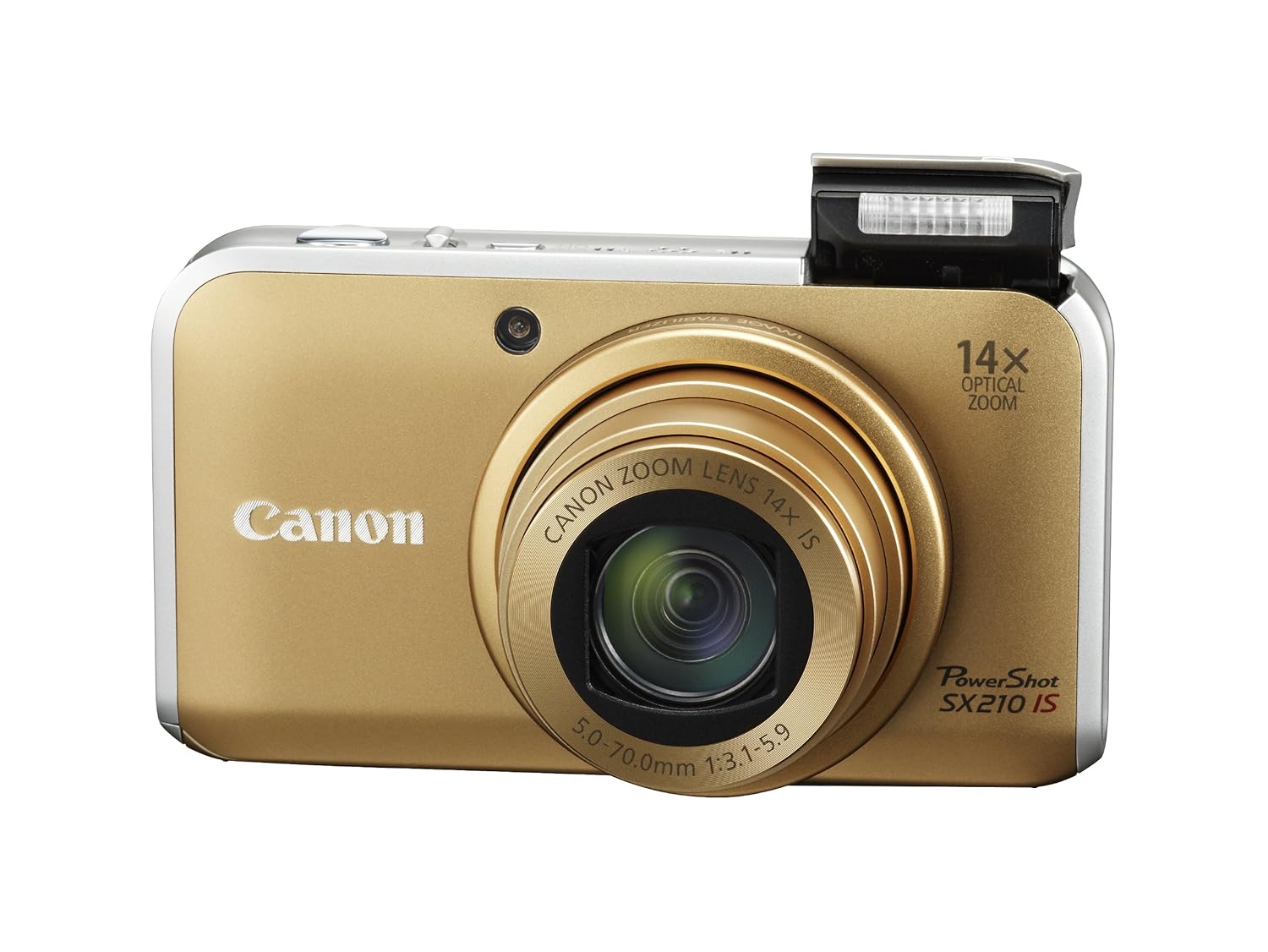 Amazon.com : Canon PowerShot SX210IS 14.1 MP Digital Camera with 14x Wide  Angle Optical Image Stabilized Zoom and 3.0-Inch LCD (Gold) : Point And  Shoot ...
