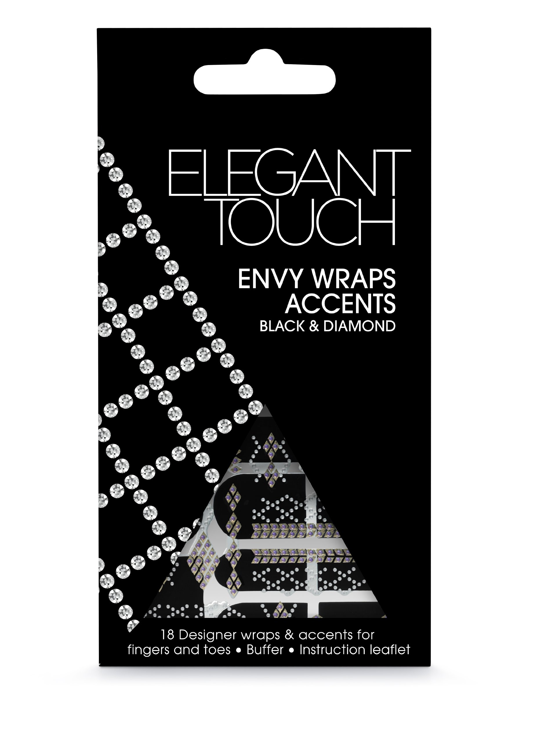 Elegant Touch Envy Wraps Self Adhesive Black and Diamond Accents