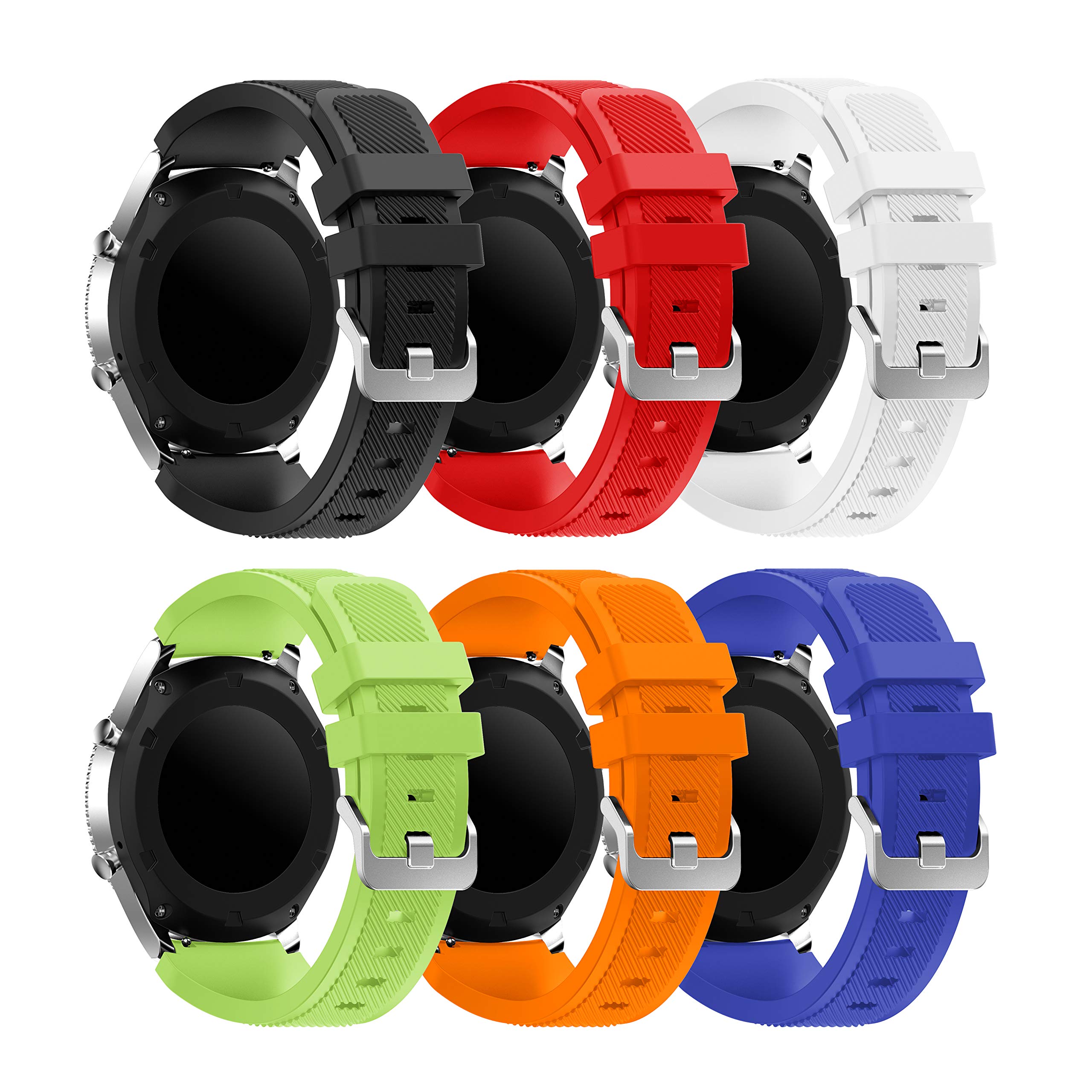 Syxinn Compatible with Strap Gear S3 Frontier/Classic/Galaxy Watch 46mm Straps Band 22mm Soft Silicone Replacement Wristband Bracelet Sport Strap for Galaxy Watch 3 45mm/Gear S3/Moto 360 2nd Gen 46mm