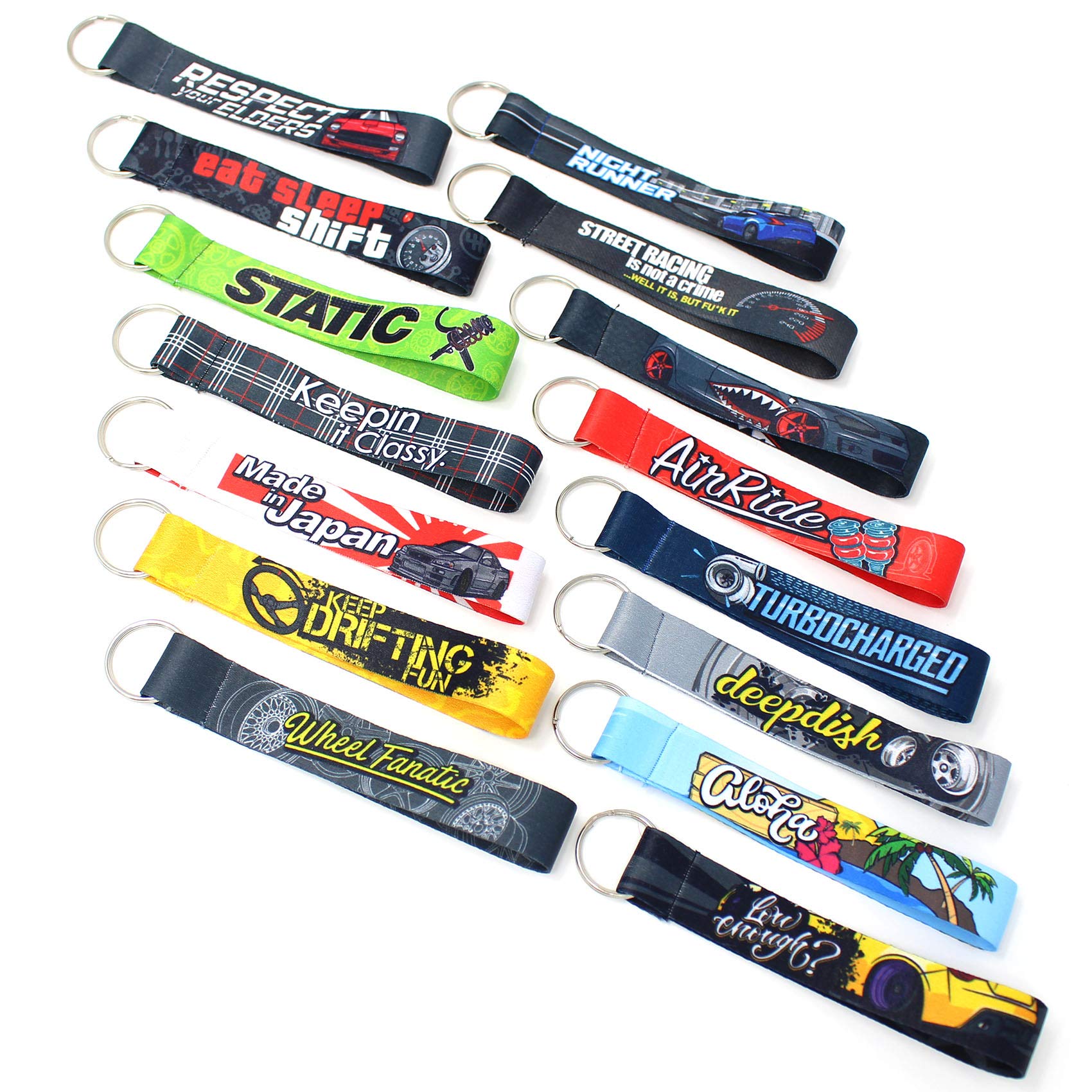 VmG-Store Set of 2 tuning lanyards, car accessories, dub pendant (2 x shark mouth).