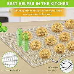 UOUYOO Cooling Rack for Baking, Set of 2 Stainless