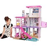 Barbie Dreamhouse Dollhouse Playset | Wheelchair Accessible Elevator, 10 Play Areas with 3 Custom Light Settings , Ages 3+ (Amazon Exclusive)
