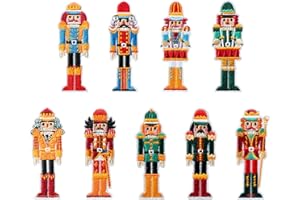 Kirako 9 Pcs Christmas Nutcracker Iron on Patches Colorful Soldier Figures Sew on Embroidered Applique Repair Patch DIY Crafts Gifts for Xmas Winter Holiday Birthday New Year Eve Clothing Backpack Hat