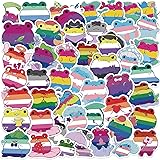 LGBTQ Pride Frog Stickers - 50 Pcs Rainbow