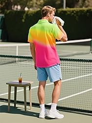 uideazone Mens Golf Shirts Short Sleeve Dry Fit