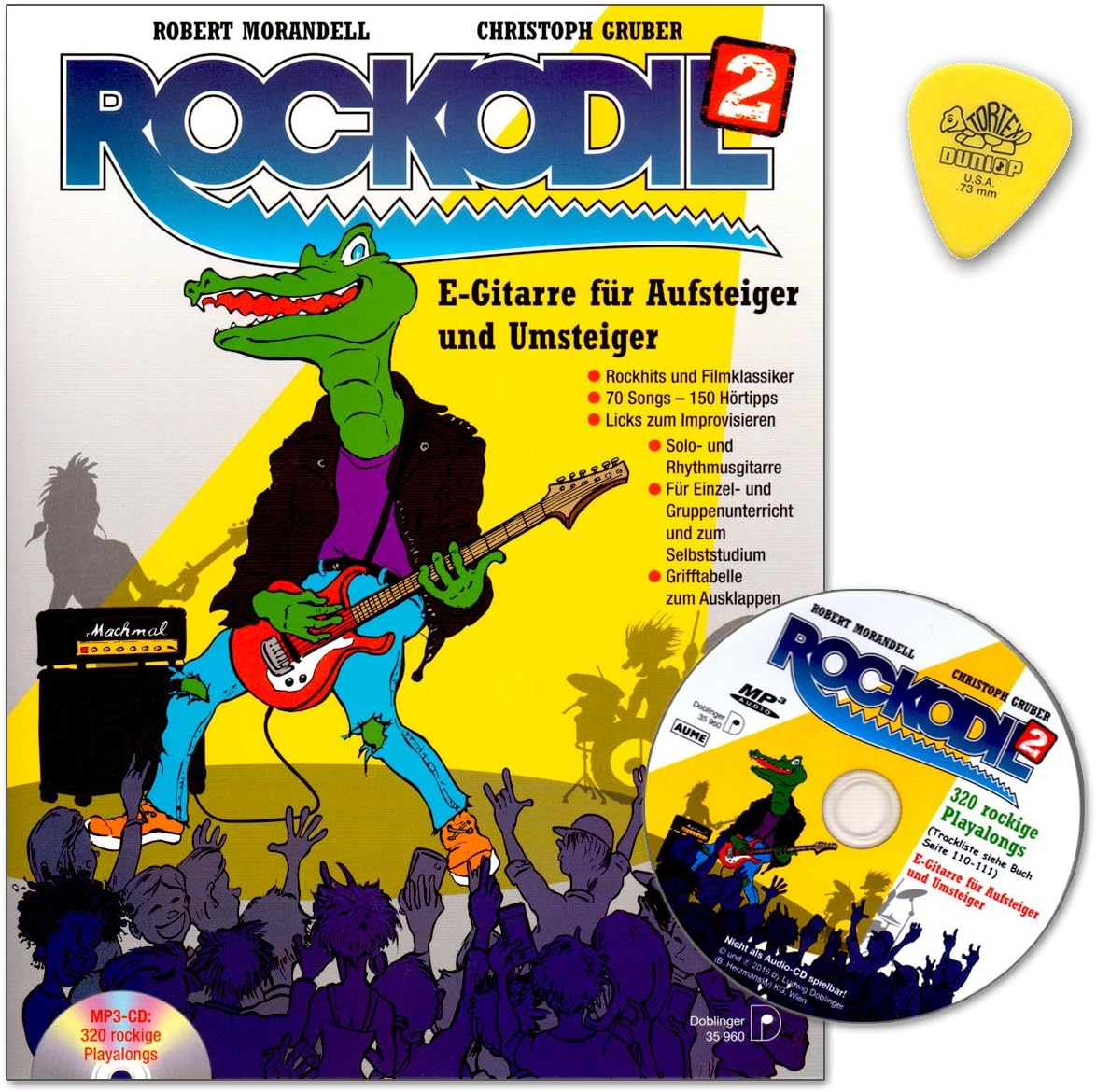 Rockodil Band 2 E Gitarre Fur Aufsteiger Und Umsteiger 70 Songs 150 Hortipps Im Buch Uber 250 Rockige Playalongs Auf Mp3 Cd Licks Zum Improvisieren Notenbuch Mit Cd Und Dunlop Plek Amazon De Musikinstrumente